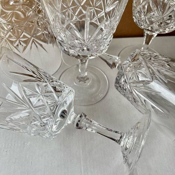 Chantilly Taille Beaugency Blown Glass Water Goblets D’Arques-Durand Set of 6 - Picture 9 of 16